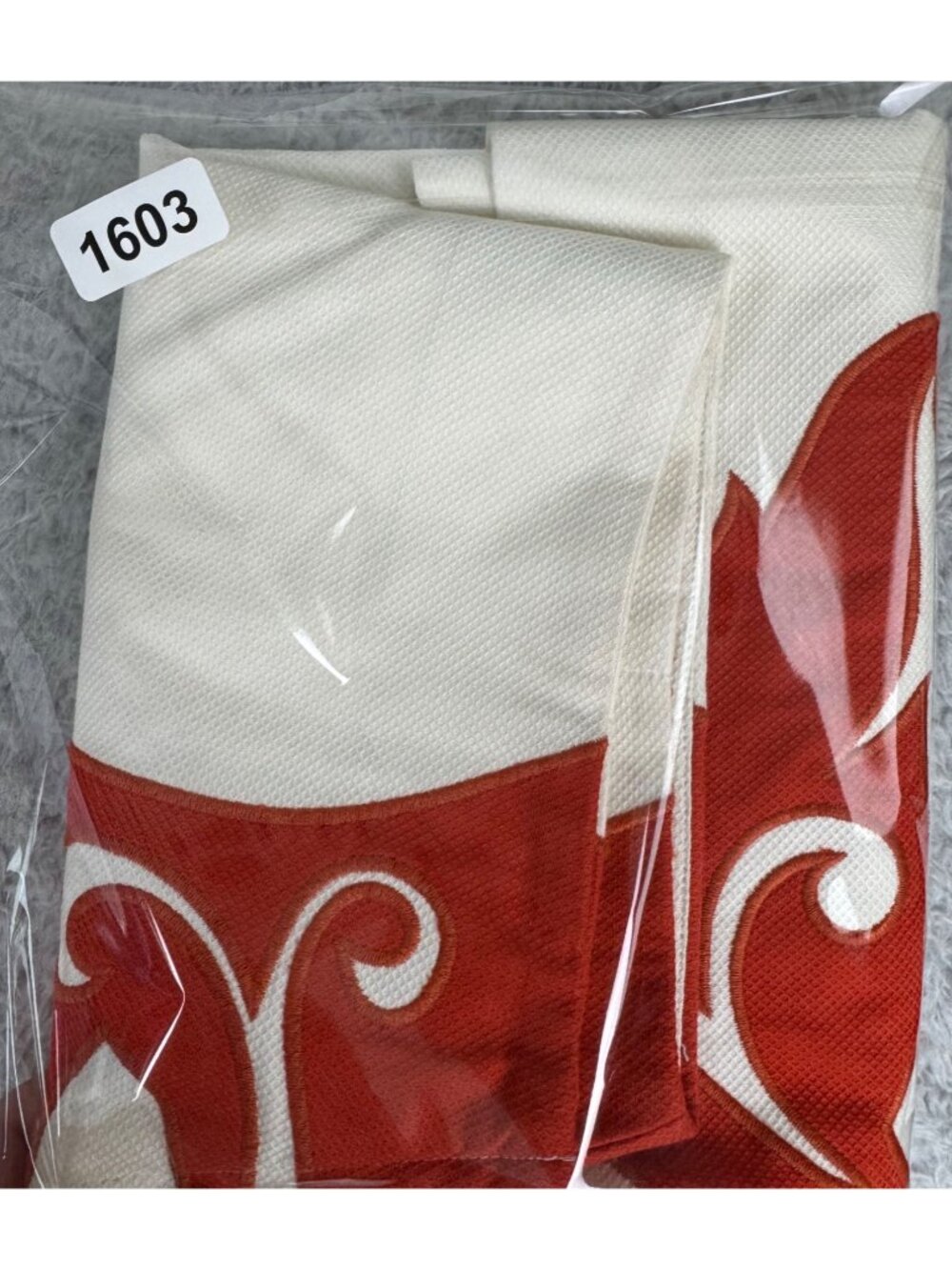 Vanessa Virginia Red White Cotton Skirt 10 Ornate Pattern Lined Hawaiian Travel - Picture 11 of 11